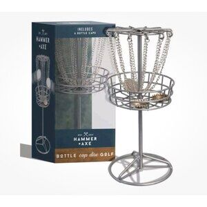 Hammer+Axe Bottle Cap Disc Golf Includes 6 Bottle Caps Office Desk Game. New